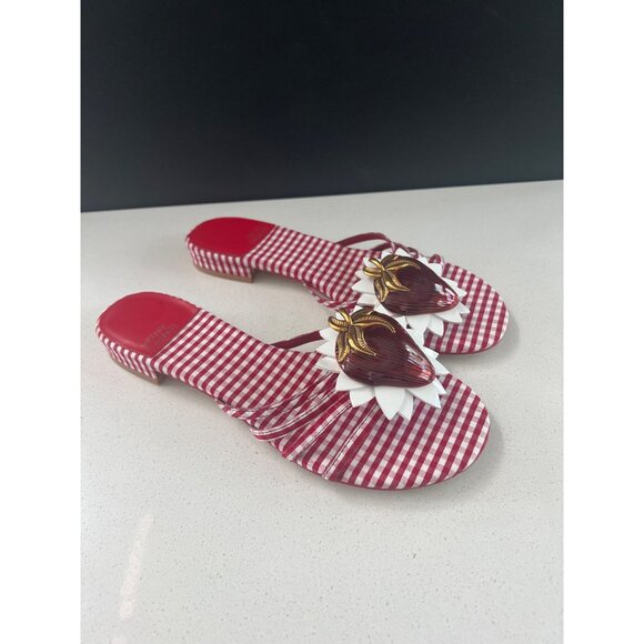 Jeffrey Campbell Women's Abeegail Gingham Slide Sandals Size 8.5 - Picture 6 of 9